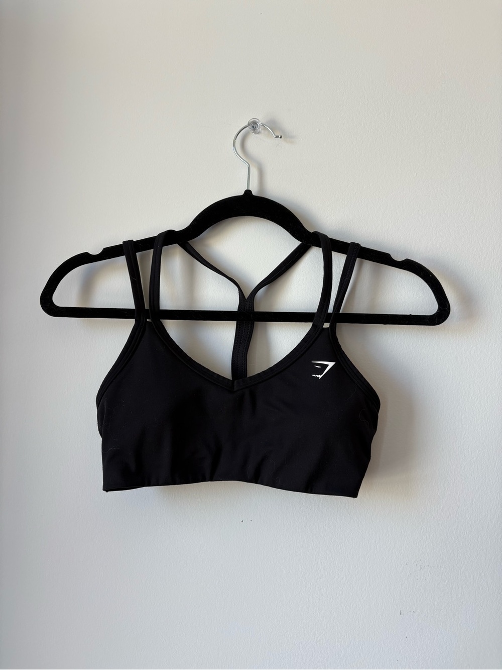Gymshark Black Strappy V-Neck Sports Bra